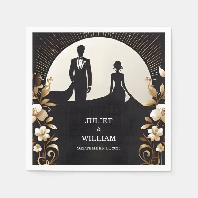 Serviette En Papier Costume Hommes Adulte Tuxedo Bold Cravate noire Ma (Devant)