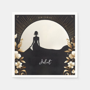 Serviette En Papier Costume Hommes Tuxedo Bold Cravate noire Fête des 