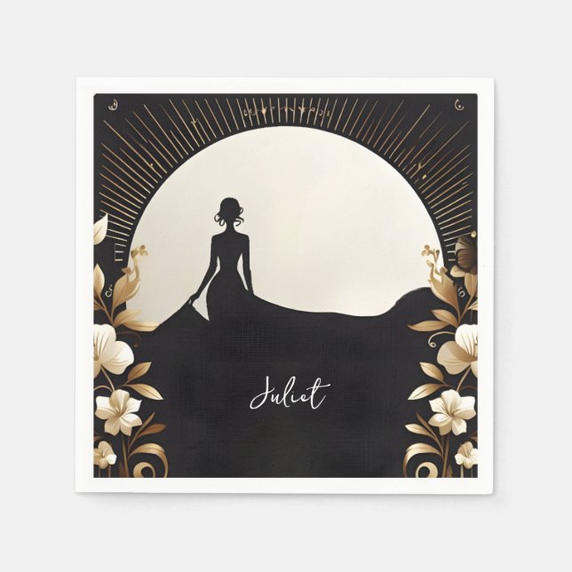 Serviette En Papier Costume Hommes Tuxedo Bold Cravate noire Fête des  (Devant)