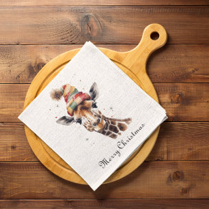 Serviette En Papier Cosy Safari Noël, personnalisé