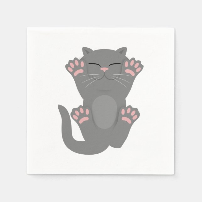 Serviette En Papier Couchage de chat (Devant)