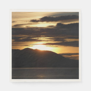 Serviette En Papier Coucher de soleil en Alaska III Photographie magni