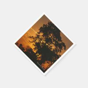 Serviette En Papier Coucher du soleil de la savane