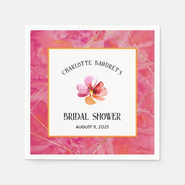 Serviette En Papier Couleur chaude moderne (Devant)