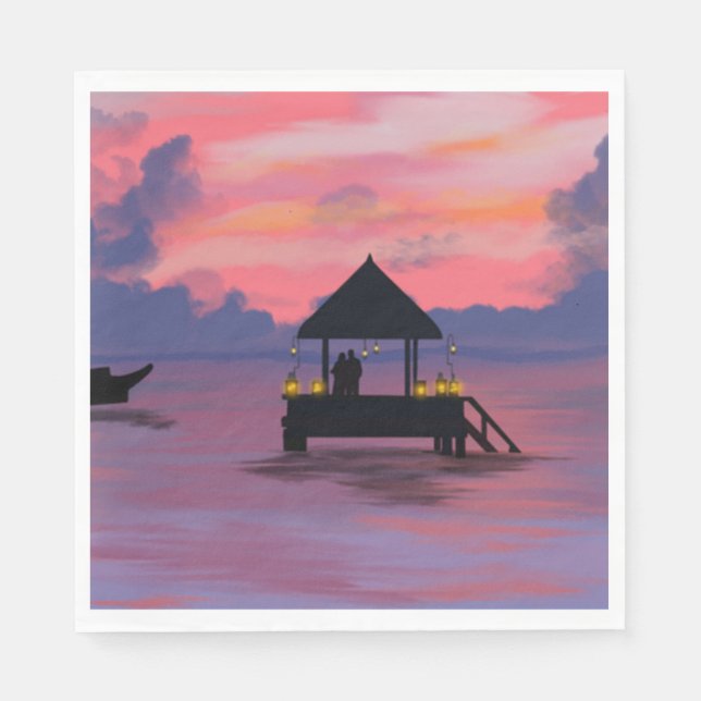 Serviette En Papier Couleur d'amour (Devant)