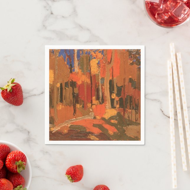 Serviette En Papier Couleur d'automne par Tom Thomson (En situation)