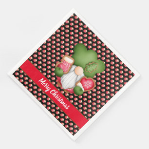 Serviette En Papier Couleur et texte de la Personnaliser Gnome douce