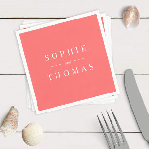 Serviette En Papier Couleur modifiable Mariage classique moderne