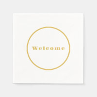Couleur or partie de bienvenue minimaliste profess