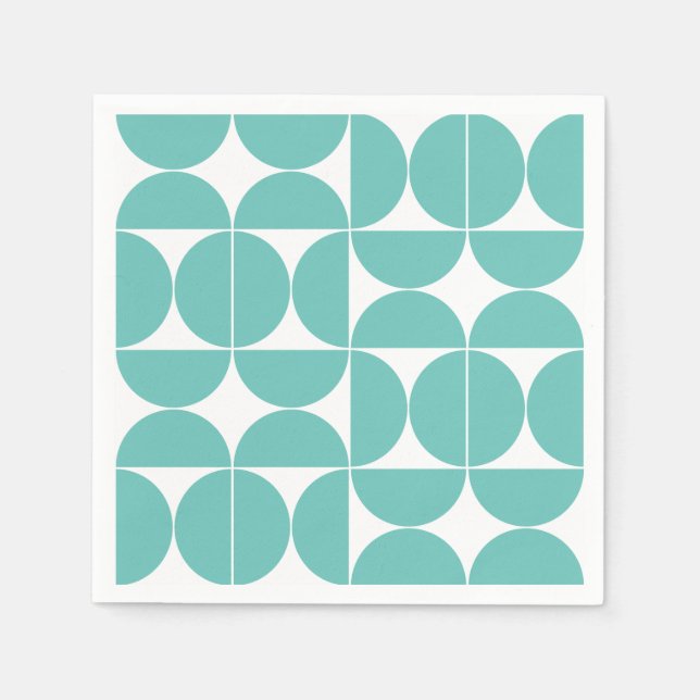 Serviette En Papier Couleur personnalisée, demi-cercles (Devant)