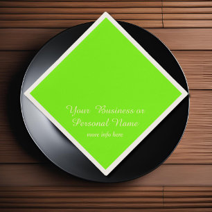 Serviette En Papier couleur solide fluorescente verte