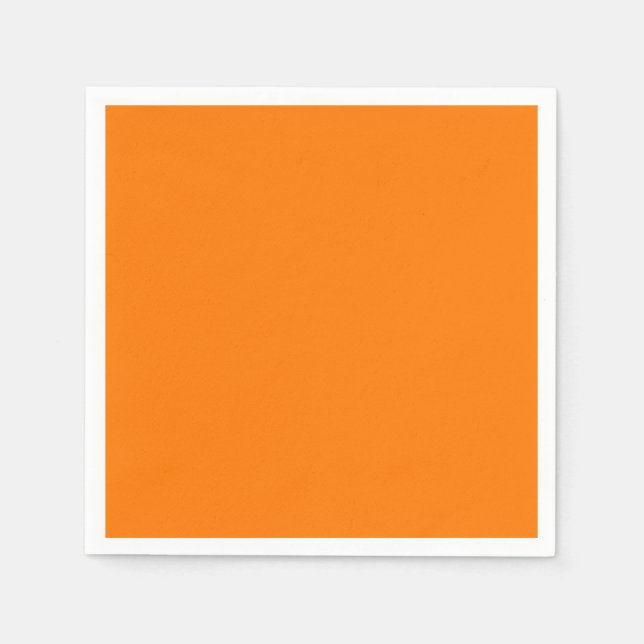 Serviette En Papier Couleur solide orange de sécurité (Devant)