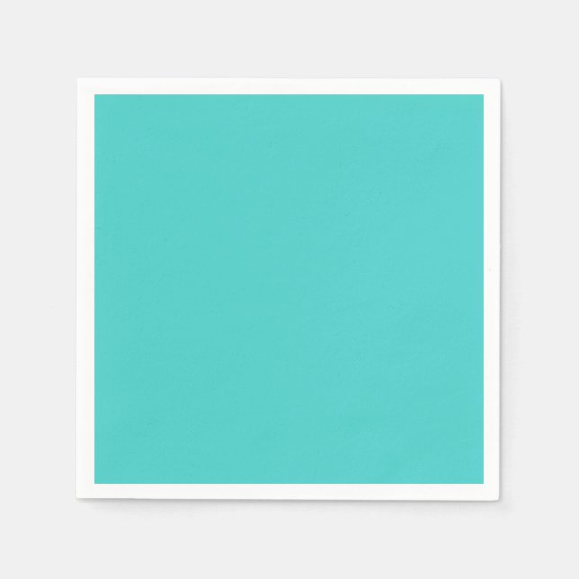 Serviette En Papier Couleur solide turquoise moyenne (Devant)