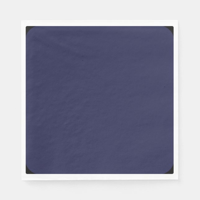 Serviette En Papier Couleur uni bleu marine la plus foncée (Devant)