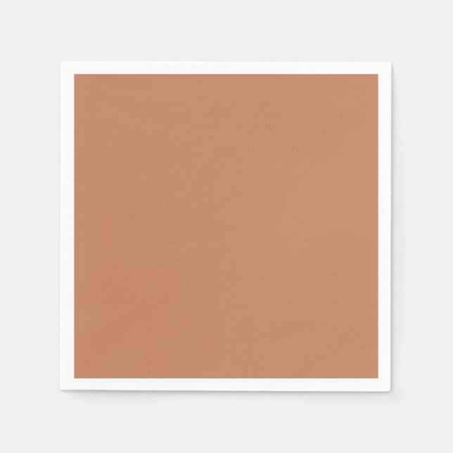 Serviette En Papier Couleur uni brun cuivre (Devant)
