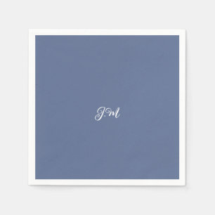 Serviette En Papier Couleur unie bleu violet pastel tendance nom initi