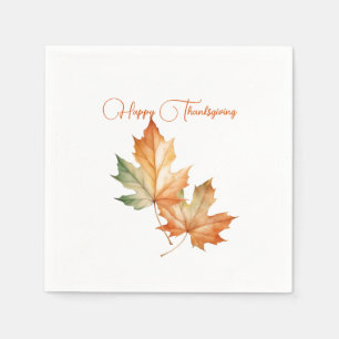 Serviette En Papier Couleurs automnales Bon thanksgiving Feuille