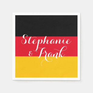 Serviette En Papier Couleurs du drapeau allemand pour mariage
