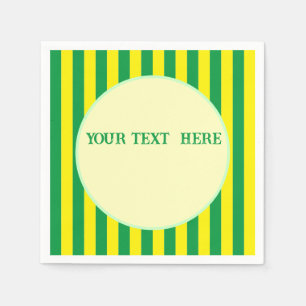 Serviette En Papier Couleurs du drapeau brésilien Texte personnalisé