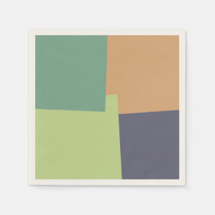 Serviette En Papier Couleurs modernes rétro Géométrique #4