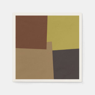 Serviette En Papier Couleurs modernes rétro Géométrique #6