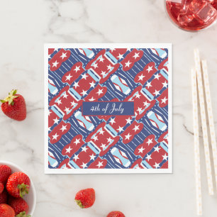 Serviette En Papier Couleurs patriotiques 4 juillet