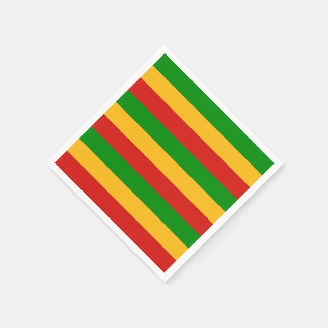 Serviette En Papier COULEURS RASTAFARI + vos idées (Coin)