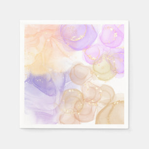Serviette En Papier Couleurs violettes abstraites de l'été