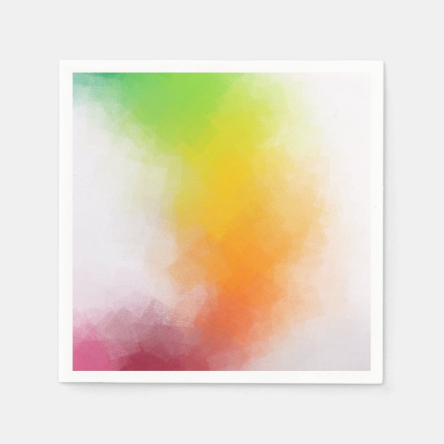 Serviette En Papier Couleurs vives et modernes personnalisées Modèle d (Devant)