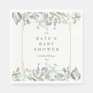 Serviette En Papier Country Green Baby Sprinkle / Douche / Couples