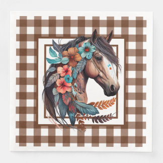 Serviette En Papier Country Horse