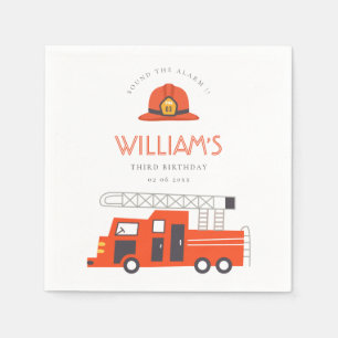 Serviette En Papier Coupable Red Firetruck Engine Enfants N'importe qu