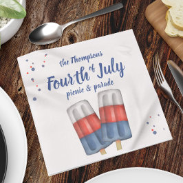 Serviette En Papier Coupe 4 juillet de la fête d'été