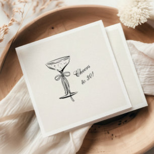 Serviette En Papier Coupe de Champagne pour l'anniversaire