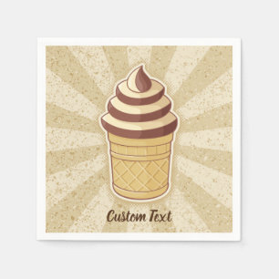 Serviette En Papier Coupe de glace deux saveurs