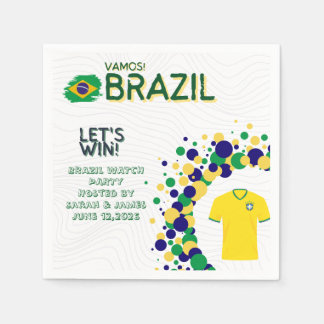 Serviette En Papier Coupe du Monde FIFA Brésil personnalisée VAMOS!