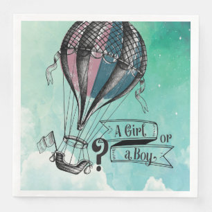 Serviette En Papier Couper Hot Air Balloon Genre Reveval Party Napkin