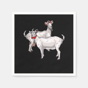 Serviette En Papier Couple Chèvre Funny Mignonne Chèvre Propriétaire A