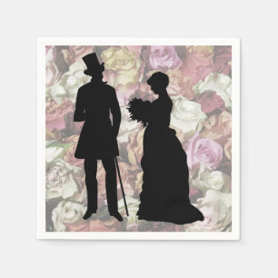 Serviette En Papier Couples victoriens