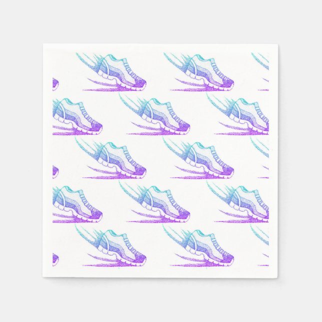 Serviette En Papier Coureur de chaussures Jogger fête d'anniversaire (Devant)