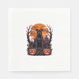 Serviette En Papier Couronne de Pâques citrouilles lune pleine Pitbull