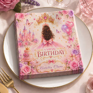 Serviette En Papier Couronne de princesse Anniversaire