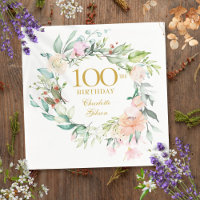 Couronne de roses florales 100e anniversaire