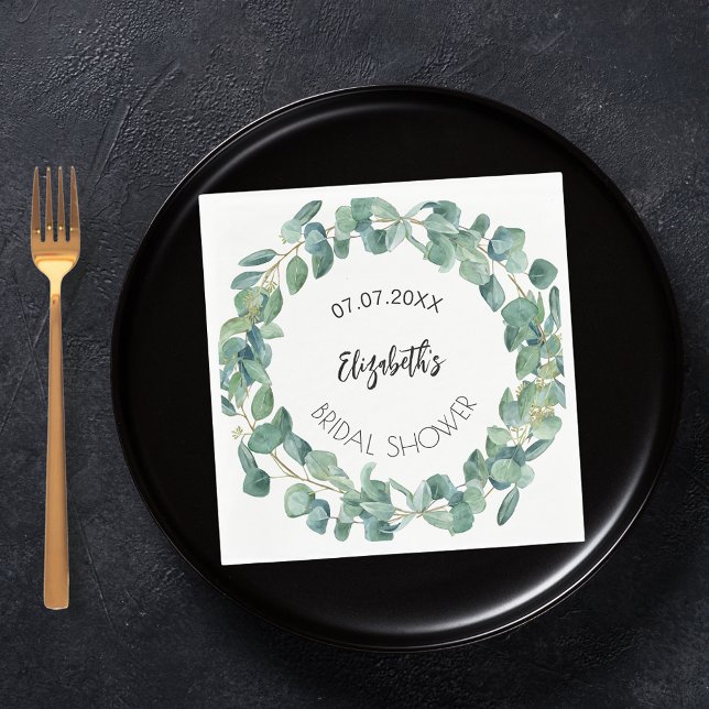 Serviette En Papier Couronne de verdure d'eucalyptus pour la douche de (Créateur téléchargé)