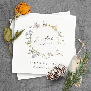 Serviette En Papier Couronne florale champêtre rustique adorable pour