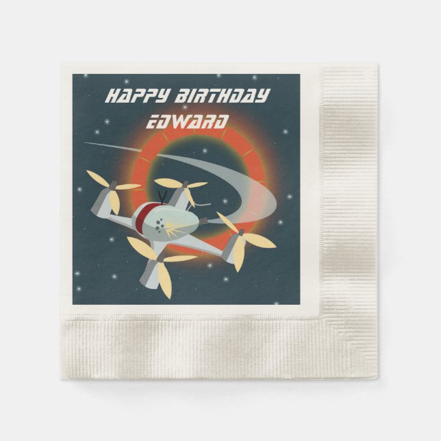 Serviette En Papier Course de drones (Devant)