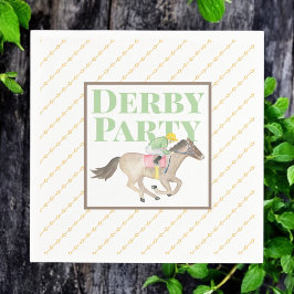 Serviette En Papier Course de jockey hippique du groupe Derby