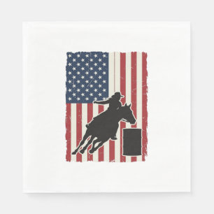 Serviette En Papier Course de tonneaux Drapeau américain Design vector