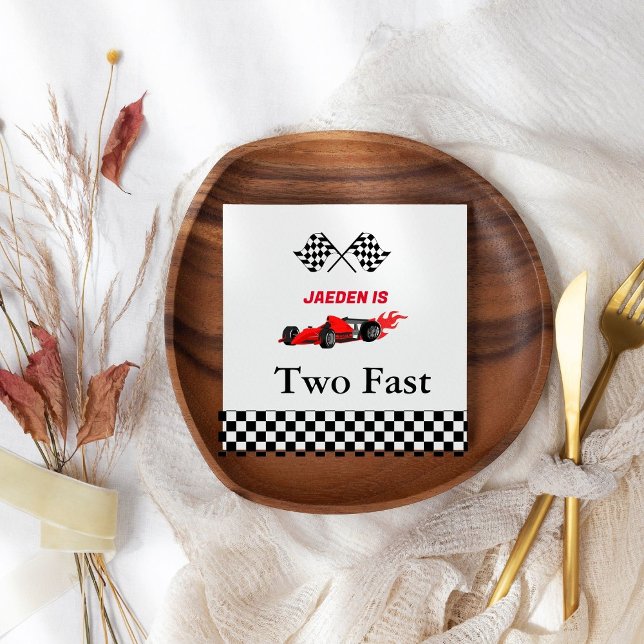 Serviette En Papier Course de voiture garçon @nd fête d'anniversaire (Créateur téléchargé)