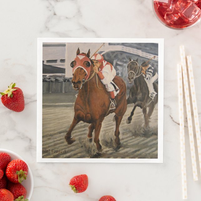 Serviette En Papier Course hippique classique où l'Underdog gagne (En situation)